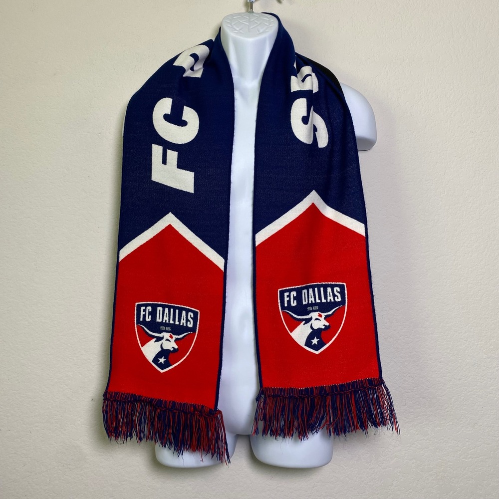 FC Dallas MLS‎ Soccer Ruffneck Scarf Vintage Retro Dallas Burn Double Sided Y2K